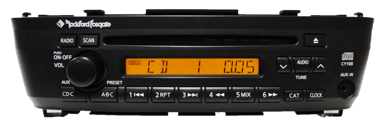 2000 - 2006 Nissan Sentra OEM AM FM ROCKFORD FOSGATE Radio Stereo Single CD Player AUX Remote Changer Controls 9 Speaker System