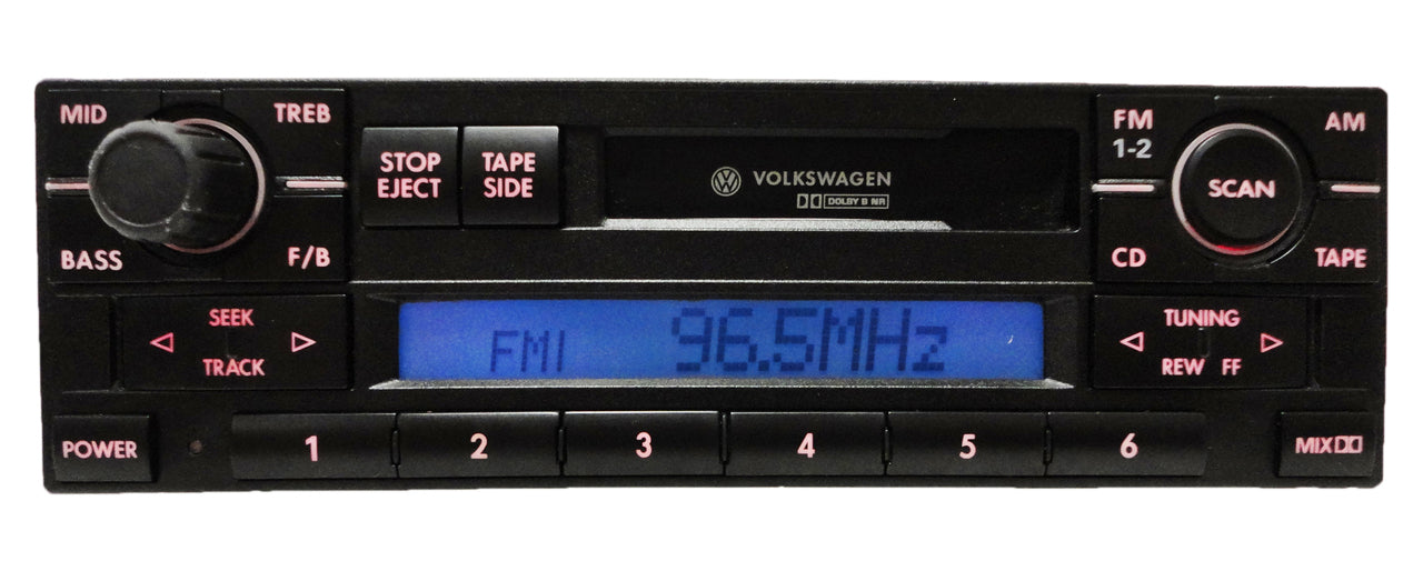 98 99 00 01 02 VW VOLKSWAGEN Golf GTI Jetta Passat Eurovan Cabrio Monsoon AM FM Radio Stereo Tape Cassette Player 1998 1999 2000 2001 2002