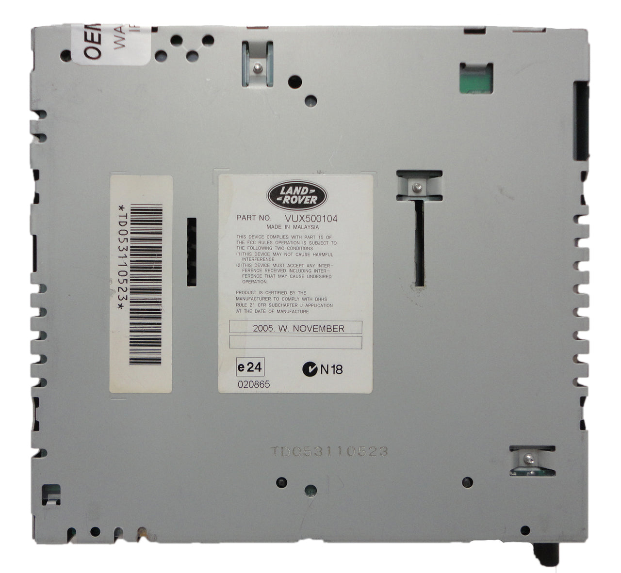 05 06 07 08 09 Land Rover Range Rover AM FM Radio Receiver Tuner Control Module VUX500104