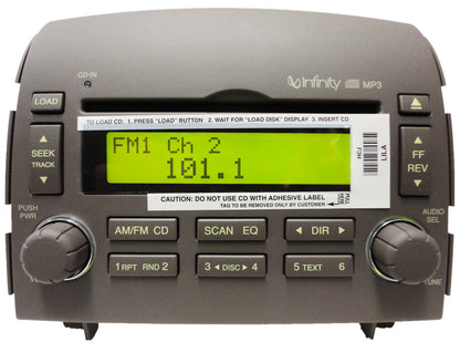 2006 2007 2008 HYUNDAI Sonata Radio INFINITY Stereo 6 Disc Changer MP3 CD Player GREY