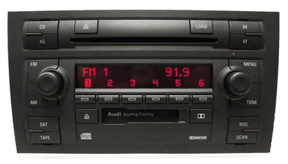 2002 - 2008 AUDI A4 Symphony II OEM AM FM Radio Stereo 6 Disc Changer CD Tape Player