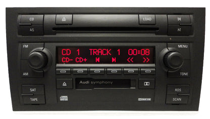 2002 - 2008 AUDI A4 Symphony II OEM AM FM Radio Stereo 6 Disc Changer CD Tape Player