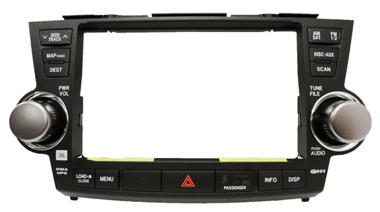 08 09 10 E7014 E7015 E7016 TOYOTA HIGHLANDER Factory JBL Navigation Radio FACEPLATE Replacement 86121-48310 2008 2009 2010