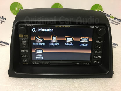 E7007 Toyota Sienna Navigation System GPS Radio WITH BEZEL