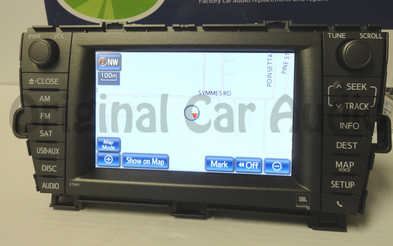 2013 2014 Toyota Prius OEM Navigation GPS 4 Disc Changer Receiver AM FM Radio MP3 CD Player E7040, 86100-47240