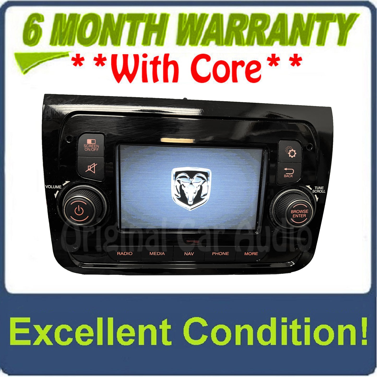 2018 - 2019 Ram ProMaster OEM  637R NAFTA Nav GPS Multi Media Touch Screen Radio Receiver