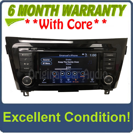 2017 - 2019 Nissan Rogue OEM Car Play Android Auto Single CD AM FM SAT Radio Multi Media Receiver