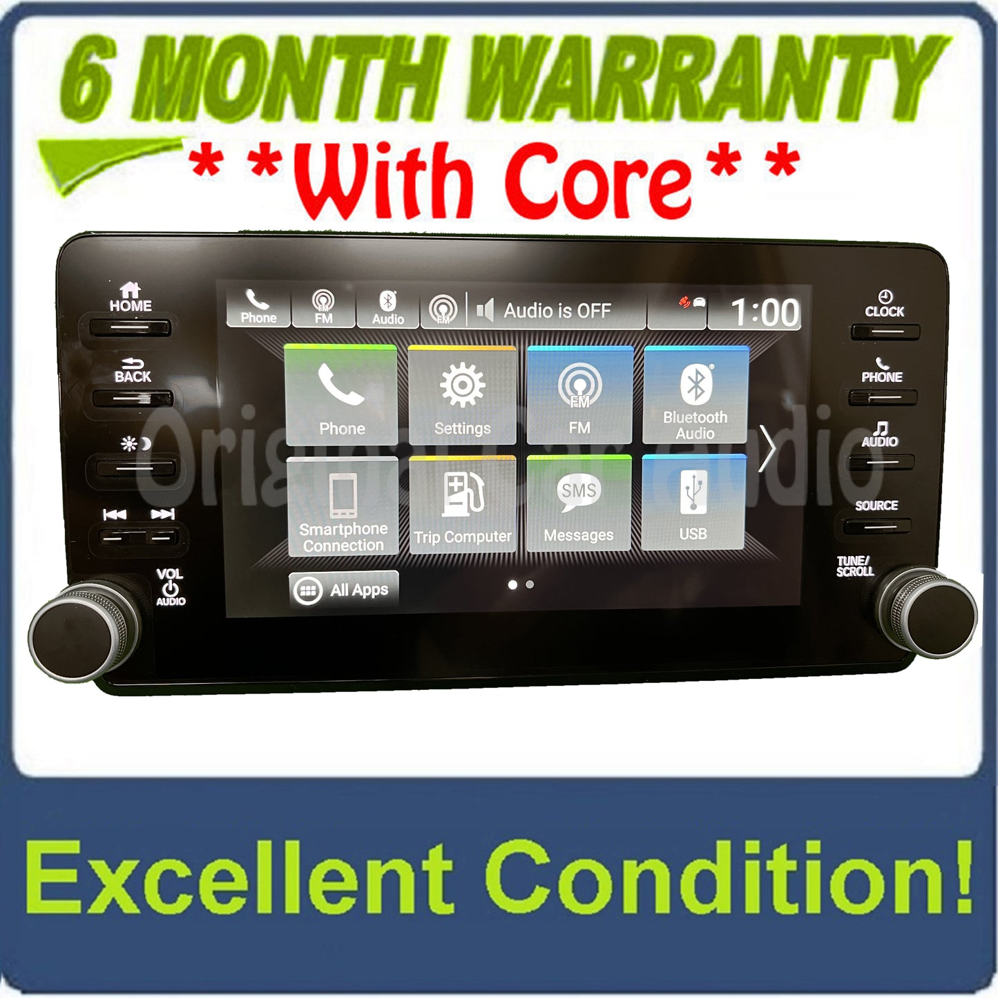 2018-2022 Honda Accord OEM 8" Media Non-Navigation Display Screen