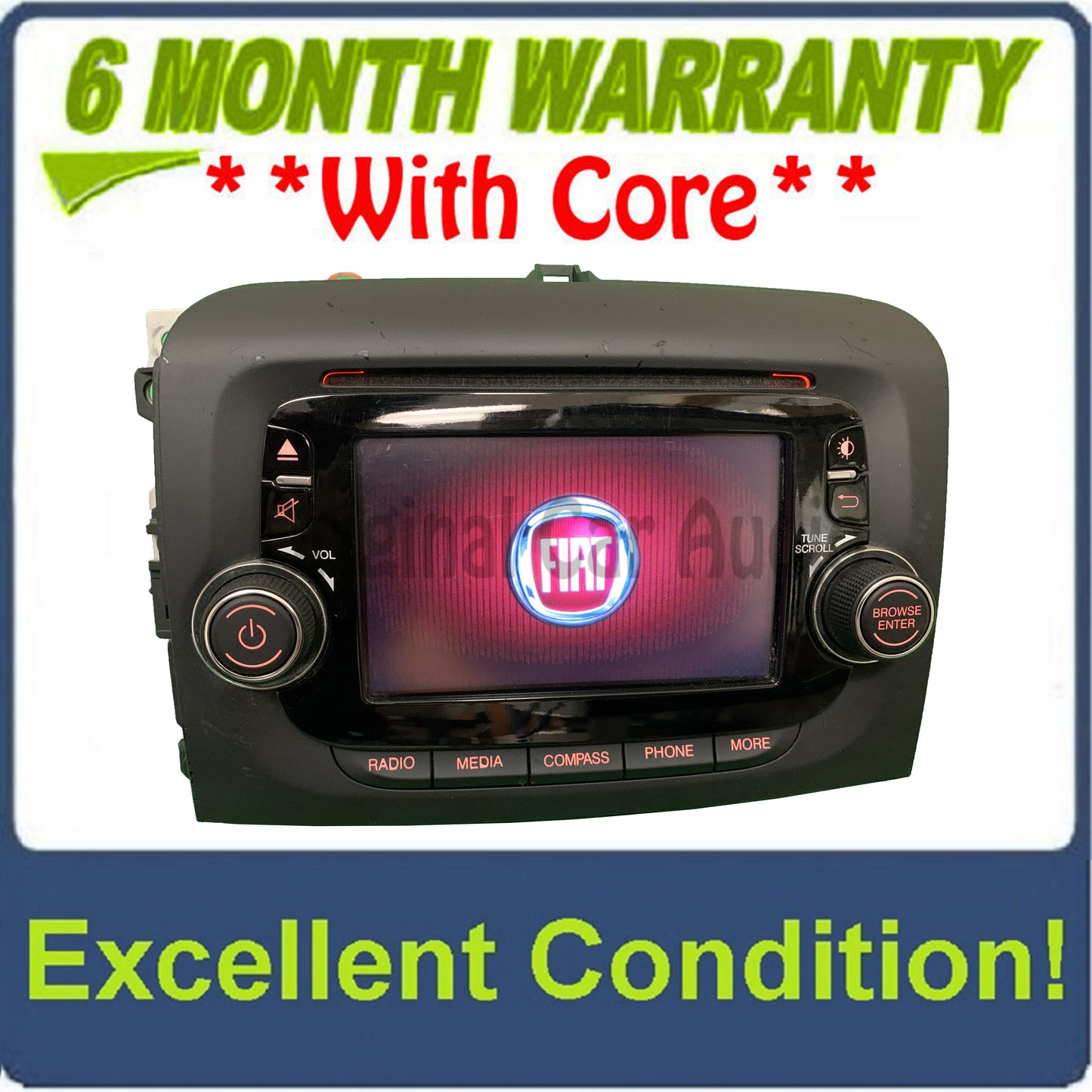 2014 - 2015 Fiat 500 OEM 330 VP2 NAFTA U Connect AM FM Multi Media Radio Receiver