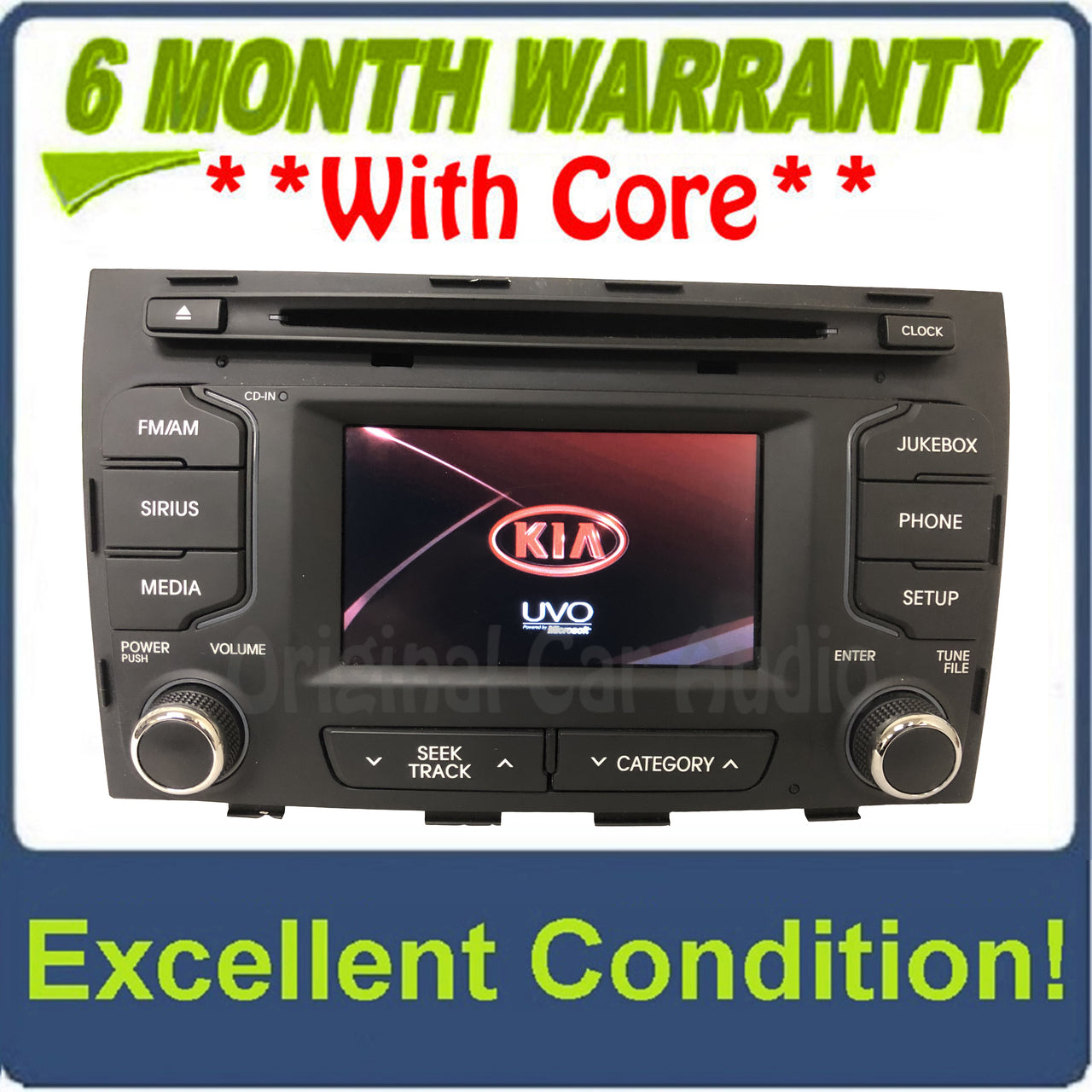 2010 - 2013 Kia Sportage OEM Infinity UVO Touch Screen Single CD Multimedia Radio Receiver BLACK