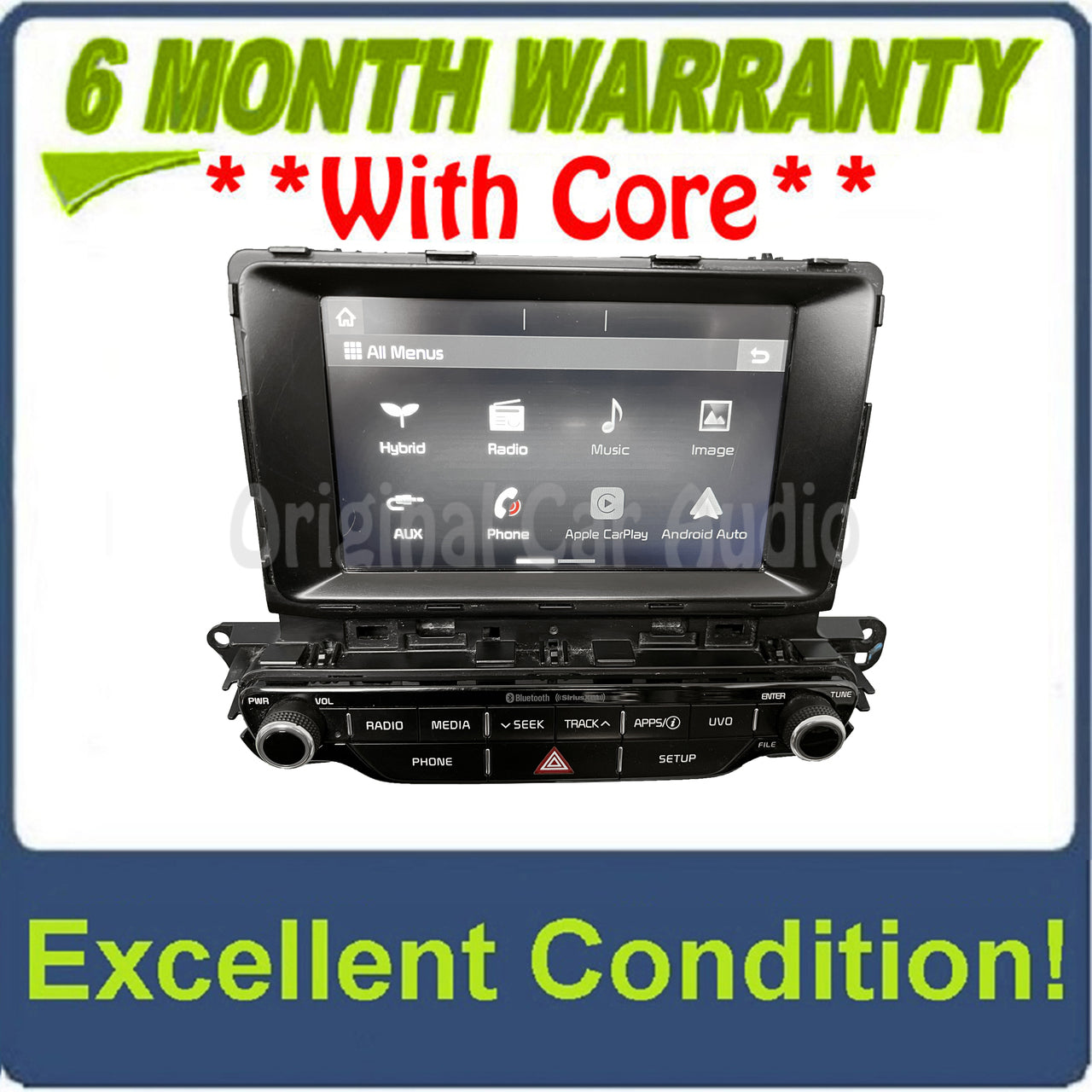 2017 - 2019 Kia Niro Radio Receiver Display Screen AM FM XM 96160-G5010