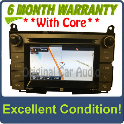 2014 - 2017 Toyota Venza OEM JBL Premium Sound GPS Navigation XM HD Radio Receiver