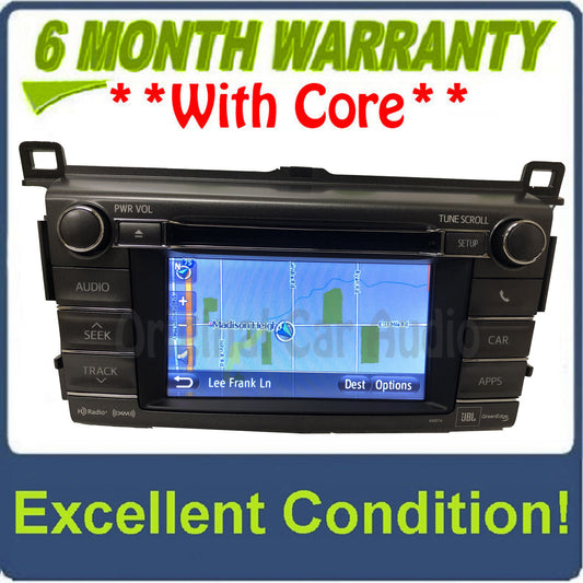 2013 - 2015 Toyota Rav4 JBL OEM AM FM Entune Touch Screen Bluetooth Unit 100074