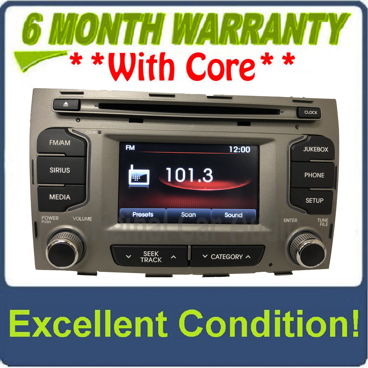 2010 - 2013 Kia Sportage OEM UVO Touch Screen Single CD Multimedia Radio Receiver SILVER