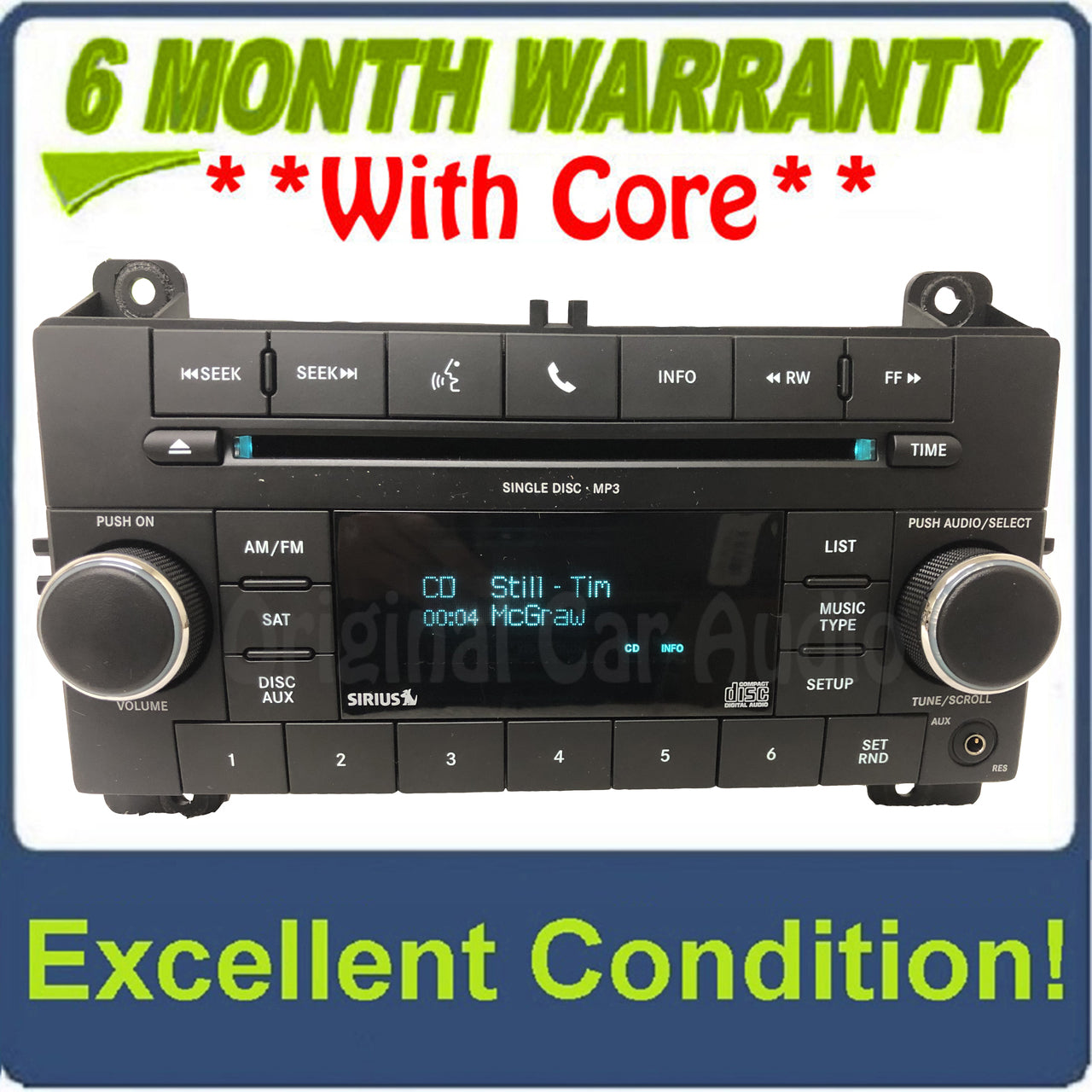 2011 2012 2013 Dodge Jeep OEM RES High-speed AM FM Radio AUX MP3 CD Player
