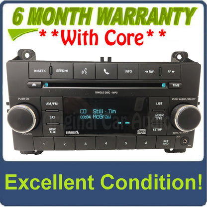 2011 2012 2013 Dodge Jeep OEM RES High-speed AM FM Radio AUX MP3 CD Player