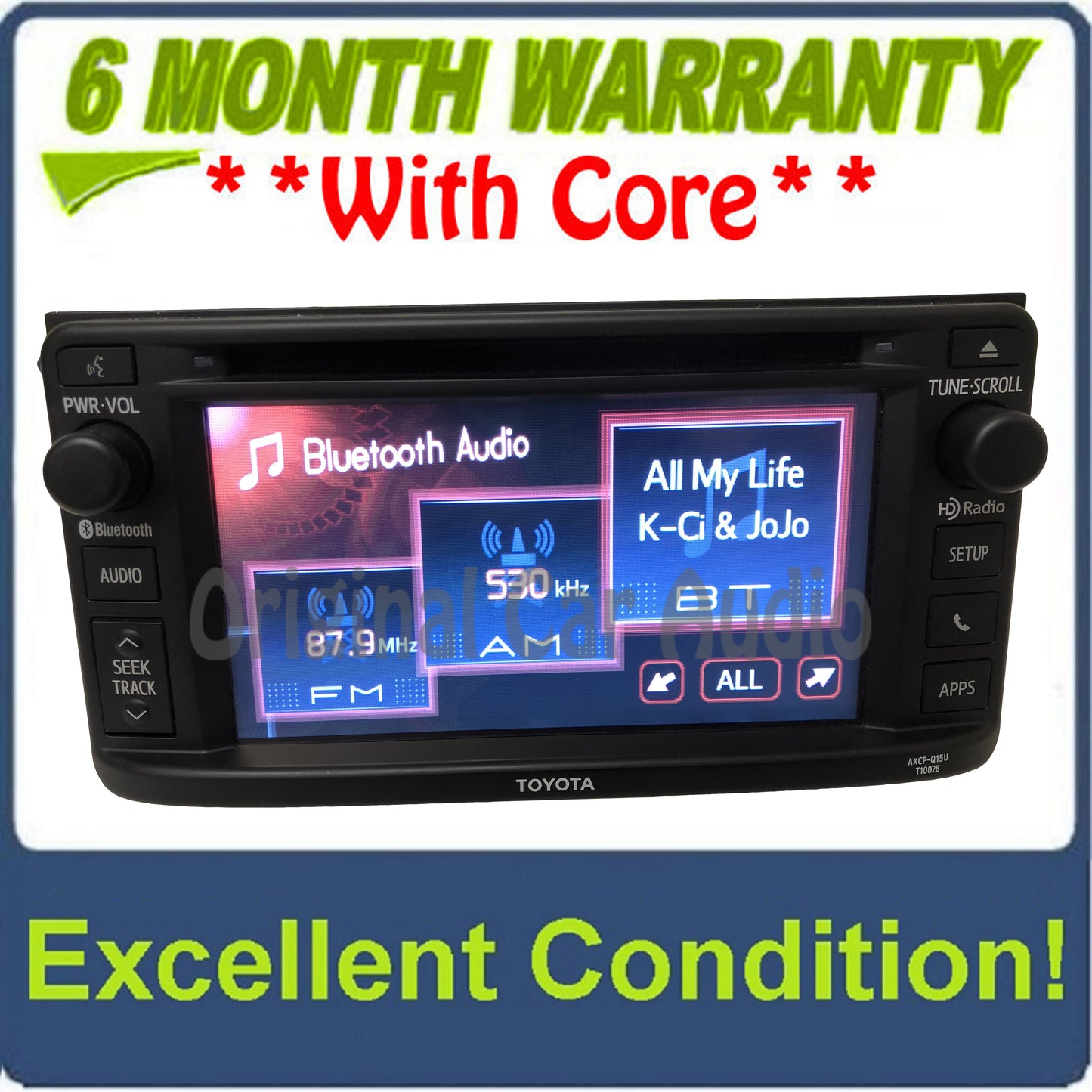 2015 - 2017 Toyota Yaris OEM AM FM HD Radio Bluetooth App Media Receiver