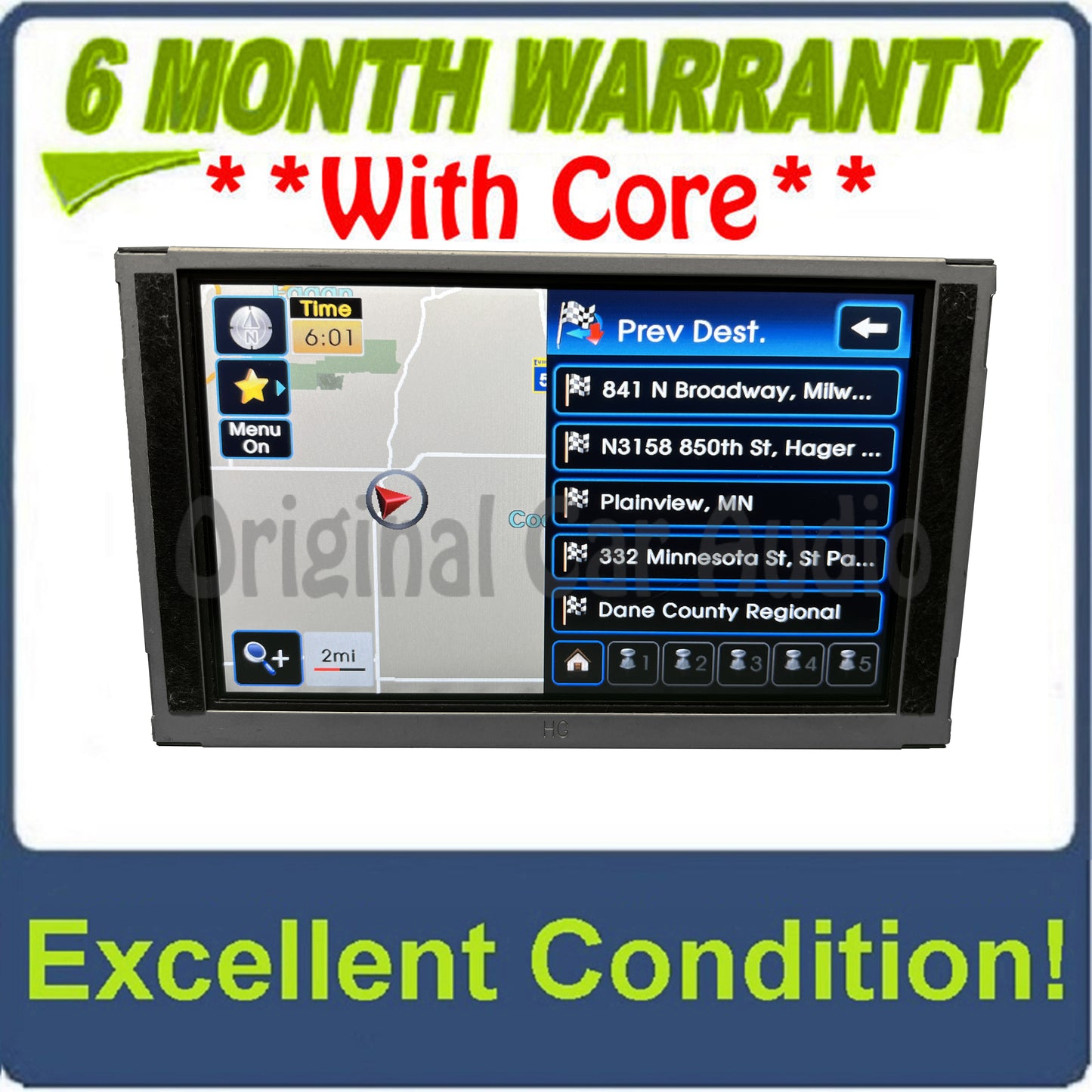 2012 - 2013 Hyundai Azera OEM Navigation Display Screen 96525 3V100