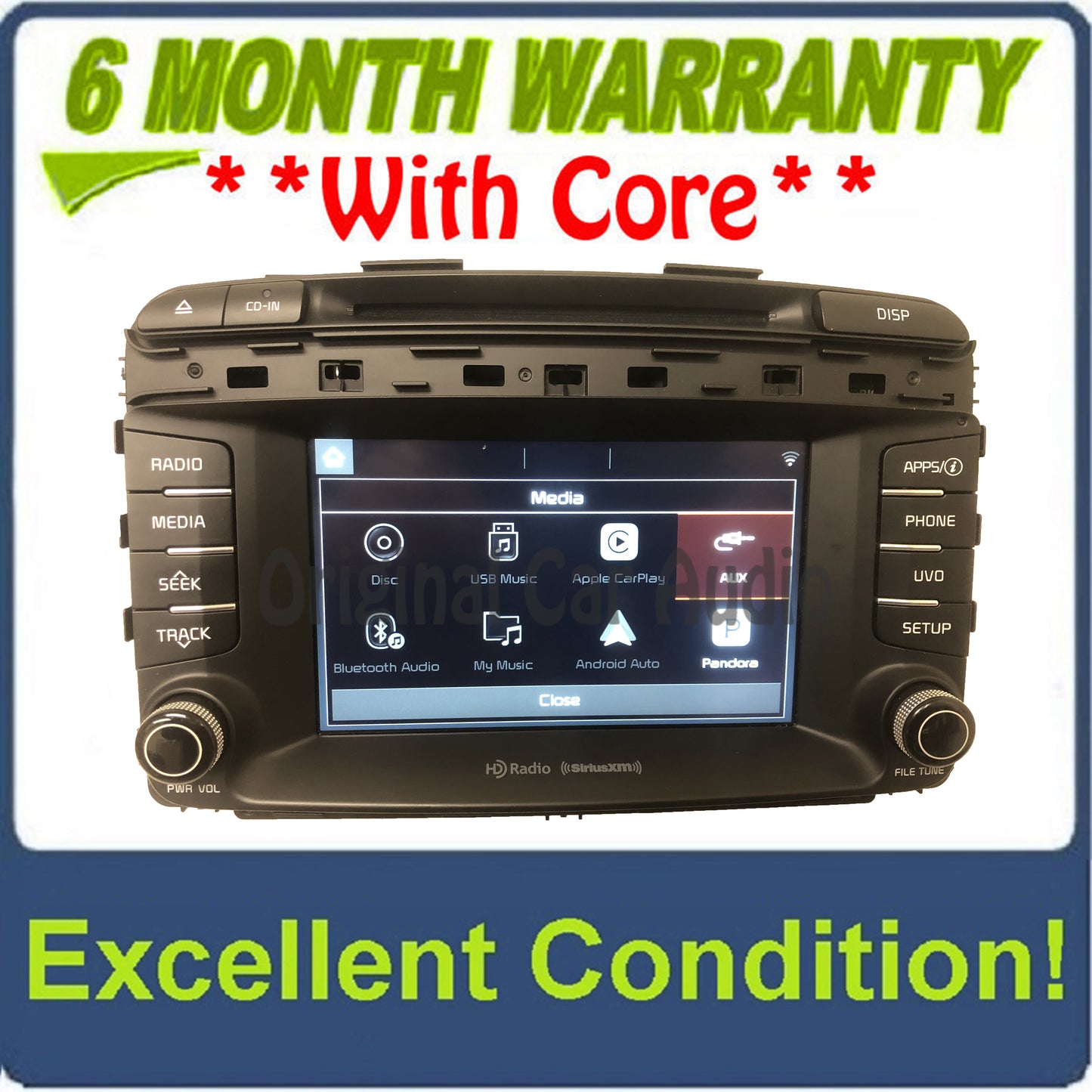 2016 - 2018 Kia Sorento OEM 7" UVO Apple Carplay Android Auto Multi Media Sat Bluetooth CD Radio Receiver