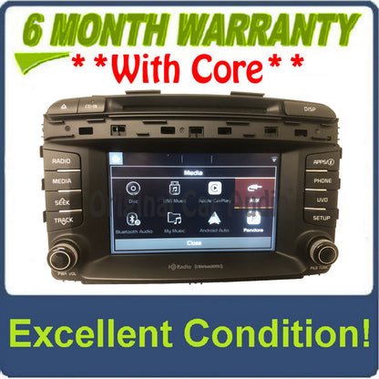 2016 - 2018 Kia Sorento OEM 7" UVO Apple Carplay Android Auto Multi Media Sat Bluetooth CD Radio Receiver