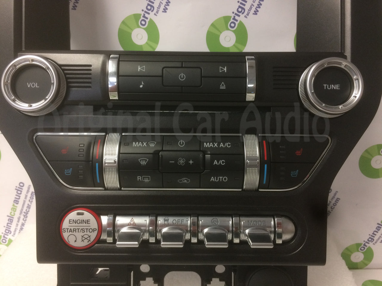 2015 - 2017 Ford Mustang OEM Silver Trim 8" Touch Screen Radio Display Bezel ONLY