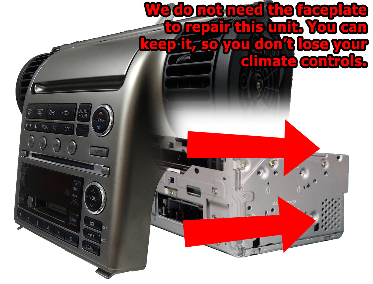 REPAIR 2003 2004 Infiniti G35 G 35 Bose Radio CD Player 6 Disc 28188 AM600 AM610 AM670 AM675 AM800 AM860