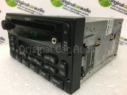 1998 - 2005 Ford Lincoln Mercury OEM Single CD  AM FM Radio WITH ADDED AUX and Bluetooth Adapter