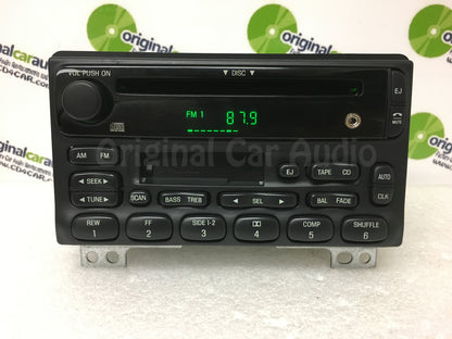 2001 - 2003 FORD EXPLORER Single CD AM FM Radio With Added Aux and Bluetooth