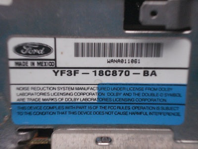 1999 - 2002 Lincoln Continental Radio/Tape Player