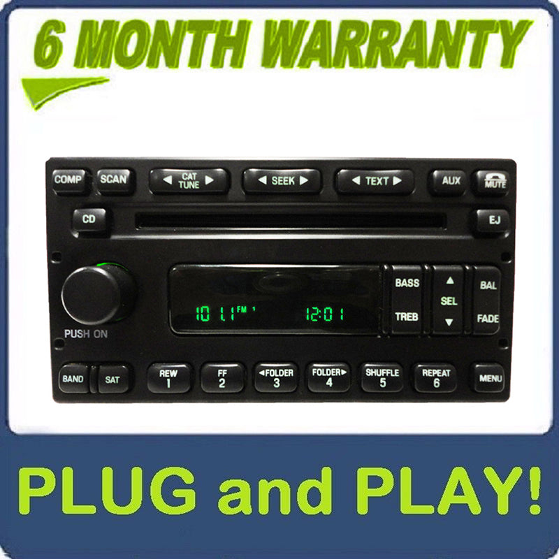 1999 - 2004 Ford Lincoln Mercury OEM Single MP3 CD Player Satellite Radio Receiver