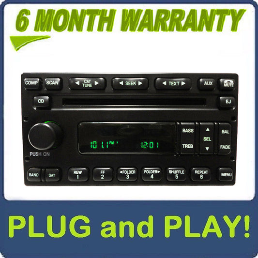 1999 - 2004 Ford Lincoln Mercury OEM Single MP3 CD Player Satellite Radio Receiver