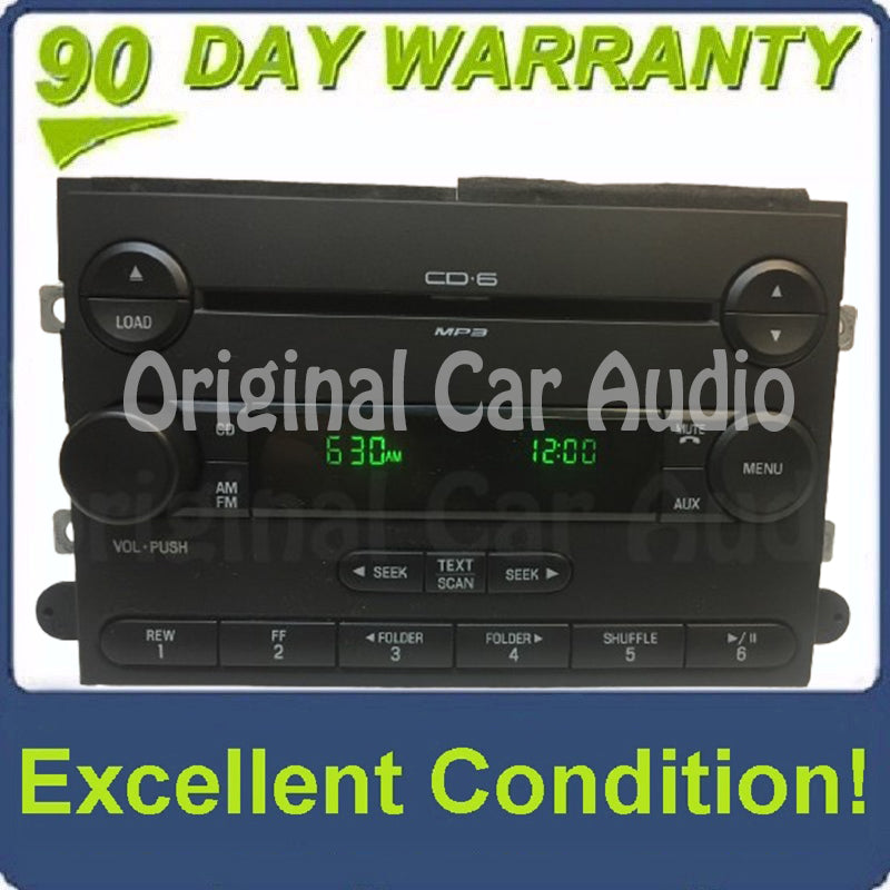2006 2007 Ford Fusion Mercury Milan AM/FM 6 Disc Changer MP3 CD Player