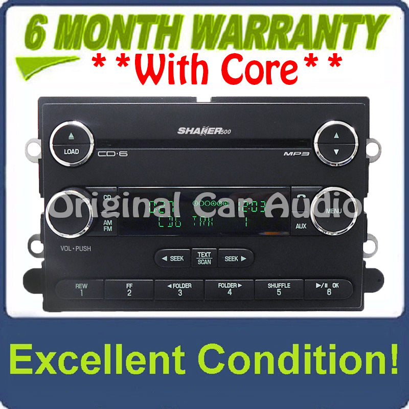 Ford Mustang Radio MP3 AUX 6 Disc CD Changer Shaker 500 2007 2008 2009 W/O NAV