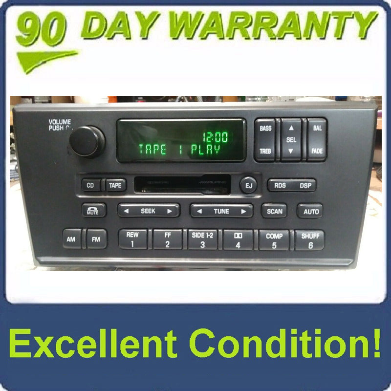2000 - 2001 00 01 Lincoln LS OEM Alpine AM FM Radio Cassette Receiver