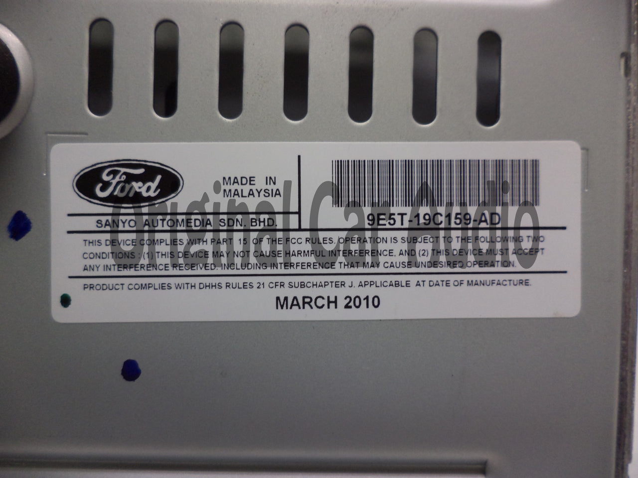 2010 - 2012 Ford OEM Premium Sound 6 Disc Changer MP3 CD Player Satellite Radio