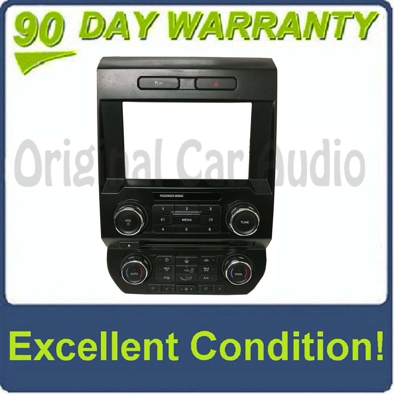 BLEMISHED 2015 - 2017 Ford F150 OEM 8" Touch Screen Radio Control Dual Climate Control Faceplate Bezel ONLY