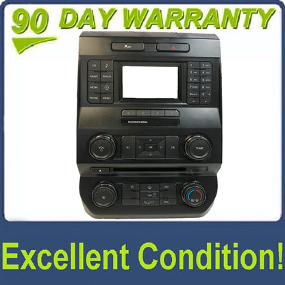 2015 - 2017 Ford F150 OEM Radio Control Climate Control Bezel ONLY W/O Rear Defrost Control