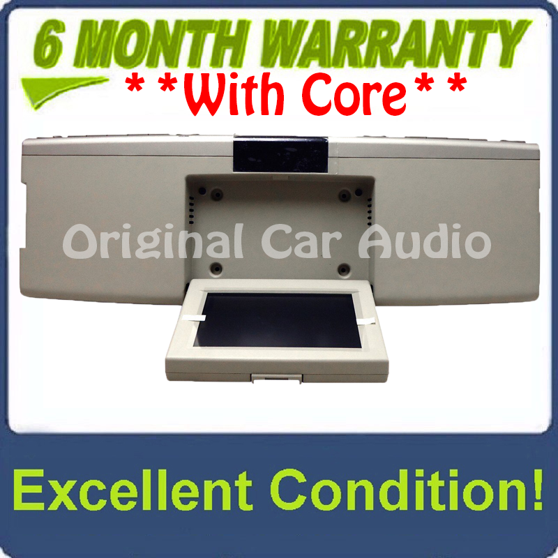 2007 - 2010 MERCURY Mountaineer OEM Overhead RSE Rear Seat DVD Player Display Assembly SILVER/LIGHT BEIGE