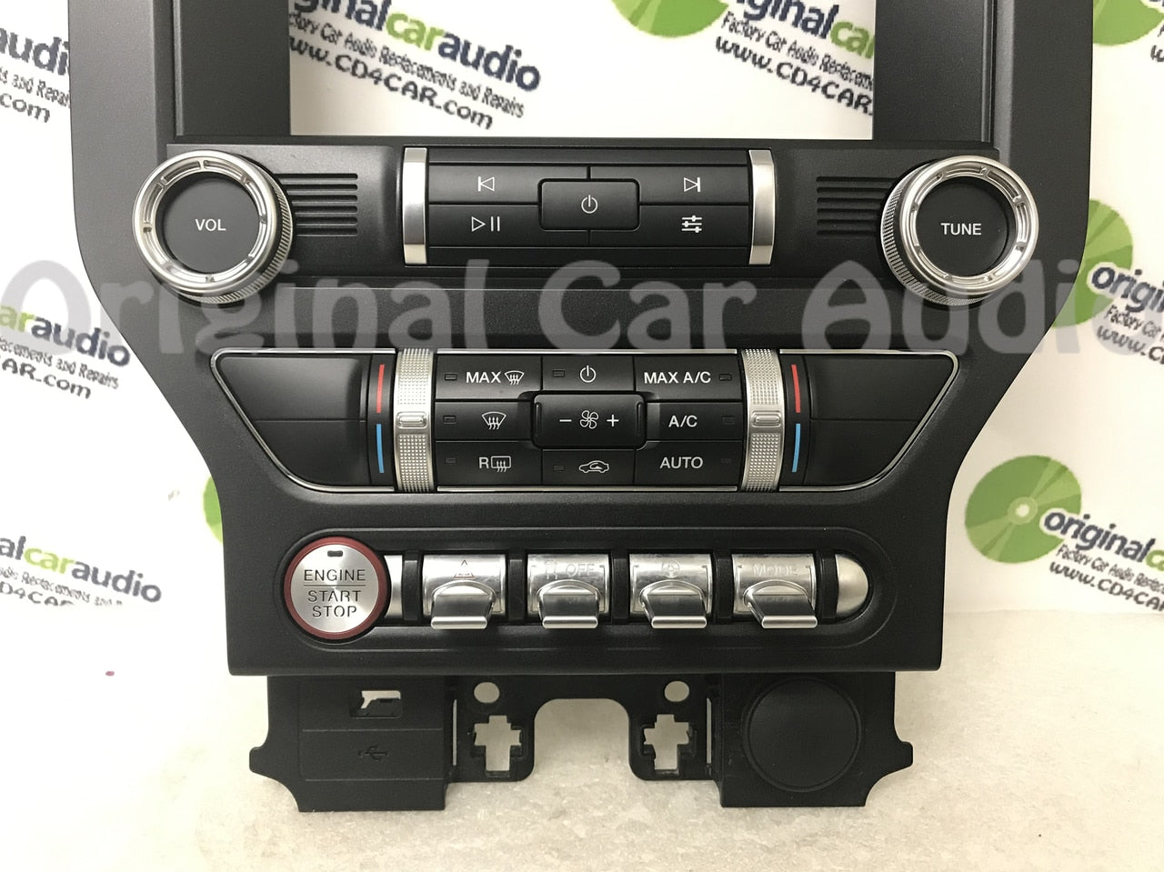New 2019 - 2020 Ford Mustang OEM 8" Radio Touch Screen Display Dual Zone Climate Control Panel BEZEL ONLY