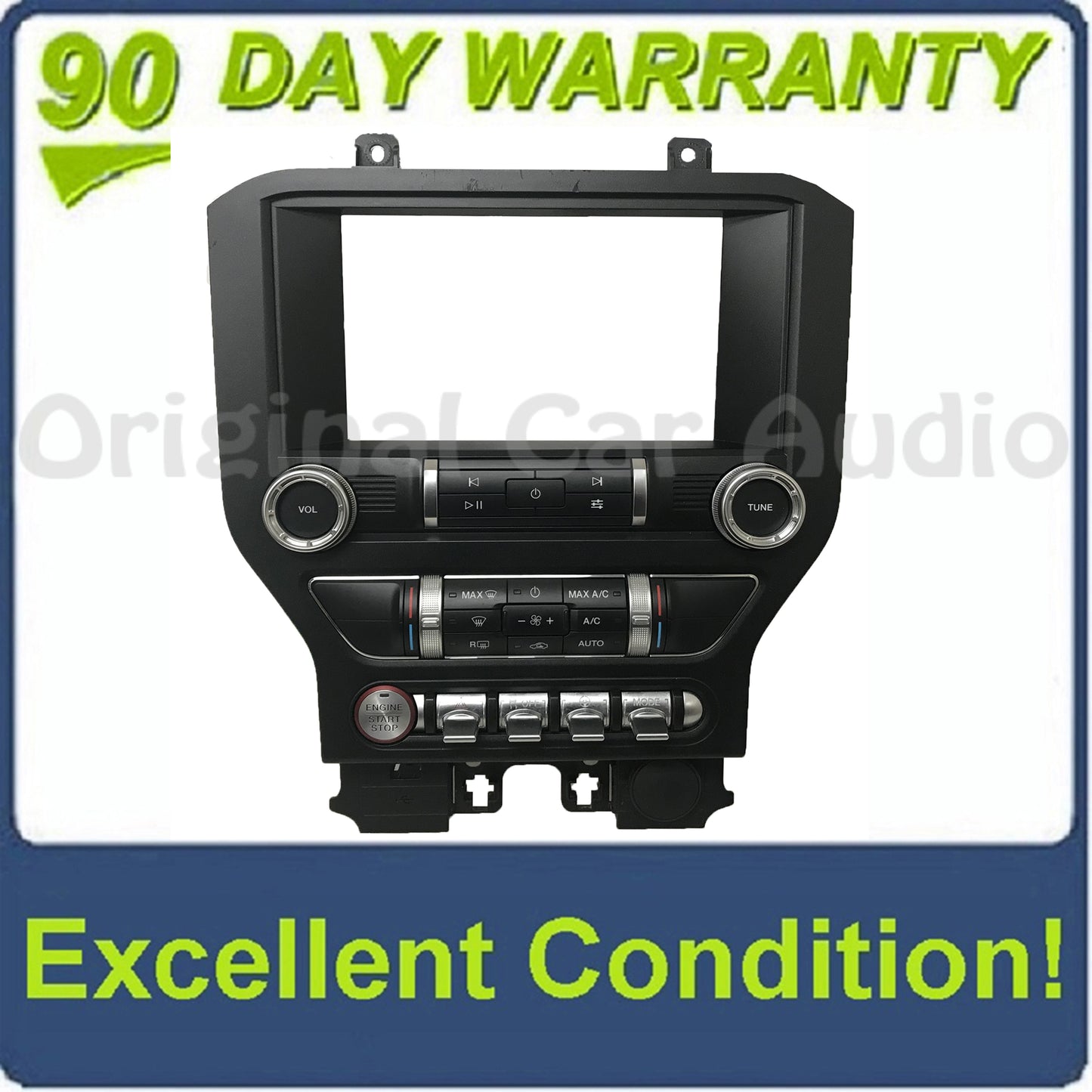 2019  - 2020 Ford Mustang OEM 8" Radio Touch Screen Display Dual Zone Climate Control Panel BEZEL ONLY
