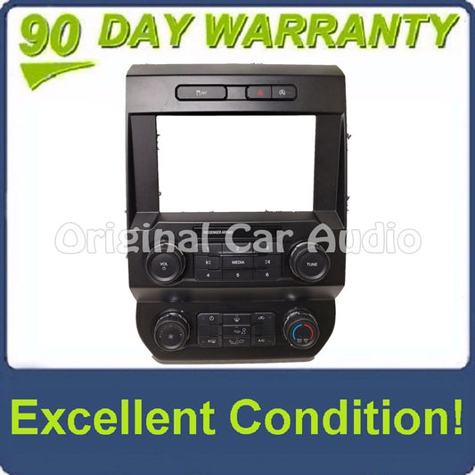 2019 - 2020 Ford F150 OEM 8" Touch Screen Radio Control Climate Control W/O Heated Seats and CD Slot Bezel ONLY