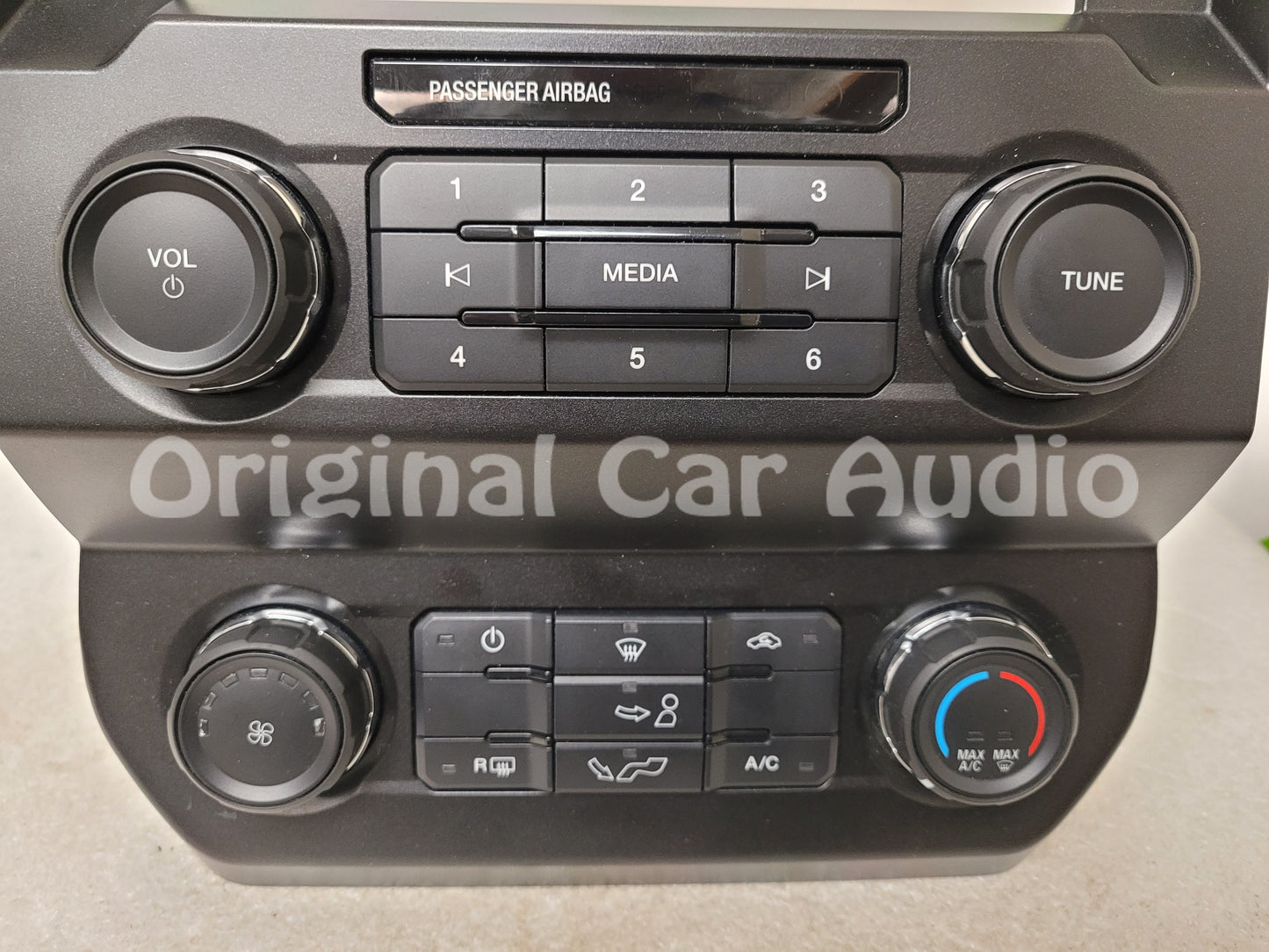 2019 - 2020 Ford F150 OEM 8" Touch Screen Radio Control Climate Control W/O Heated Seats and CD Slot Bezel ONLY