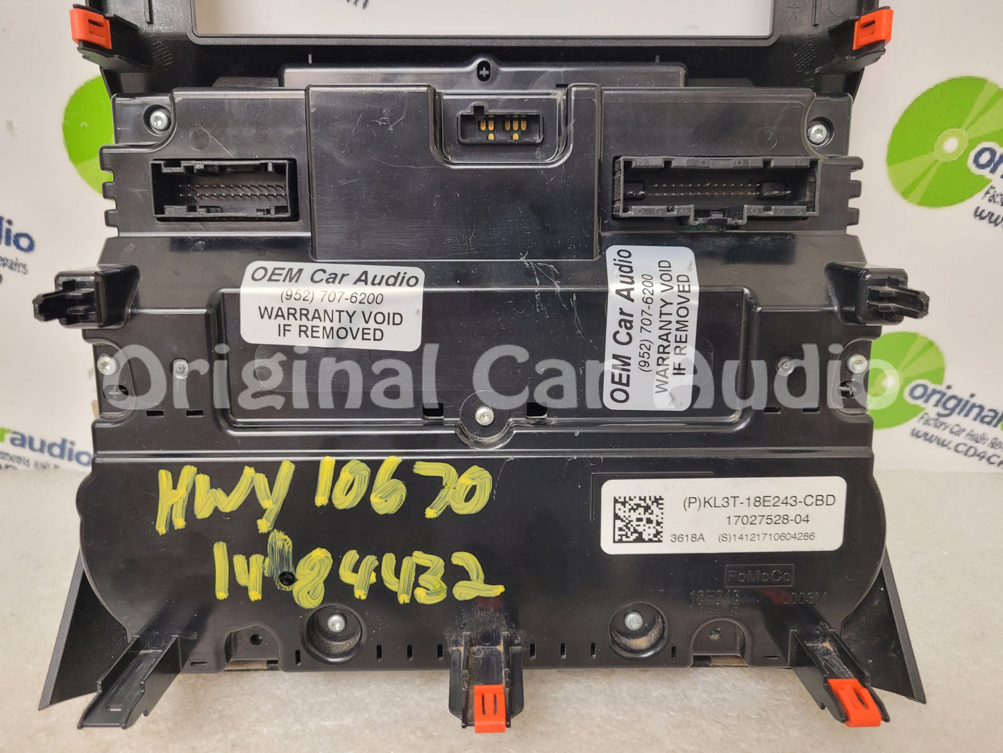 2019 - 2020 Ford F150 OEM 8" Touch Screen Radio Control Climate Control W/O Heated Seats and CD Slot Bezel ONLY