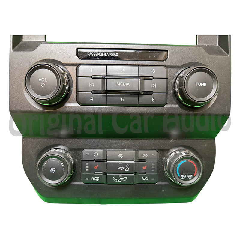 2018 - 2020 Ford F150 OEM FCIM Front Control Interface Module Single Zone Manual Climate Radio Bezel Panel ONLY Heated Seats Rear Defrost