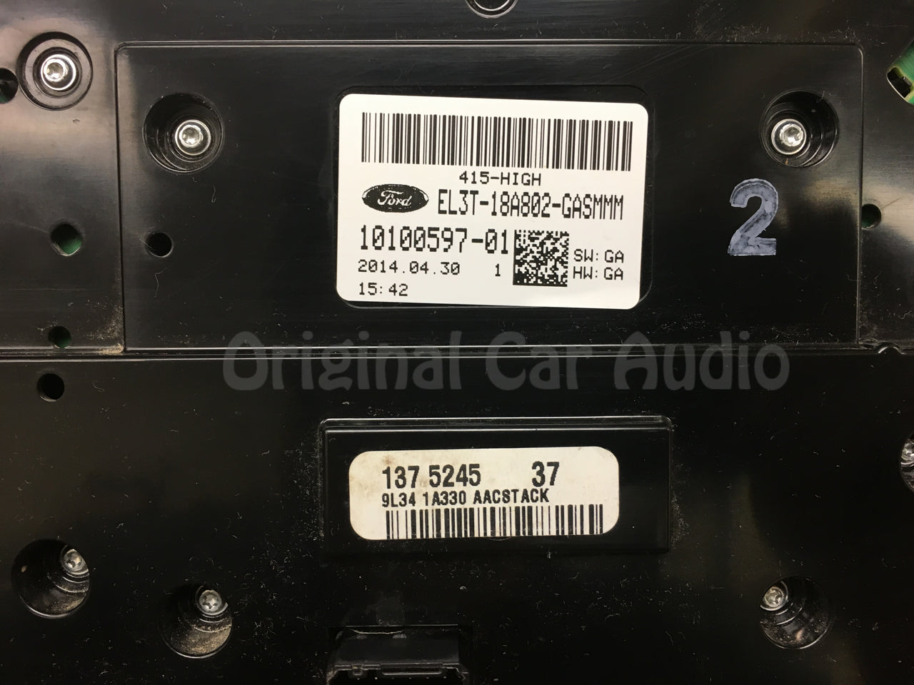 2012 - 2014 Ford F150 OEM 8" Touch Screen Display Bezel and Radio Control ONLY GRAY