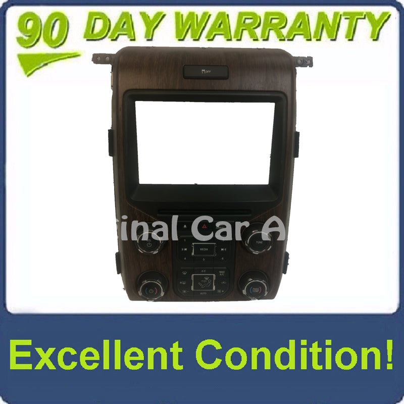 2012 - 2014 Ford F150 OEM 8" Touch Screen Display Bezel and Radio Control Pannel ONLY  Light Woodgrain