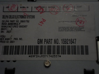 Chevy Pontiac Radio CD Player Stereo Disc AM FM Receiver OEM