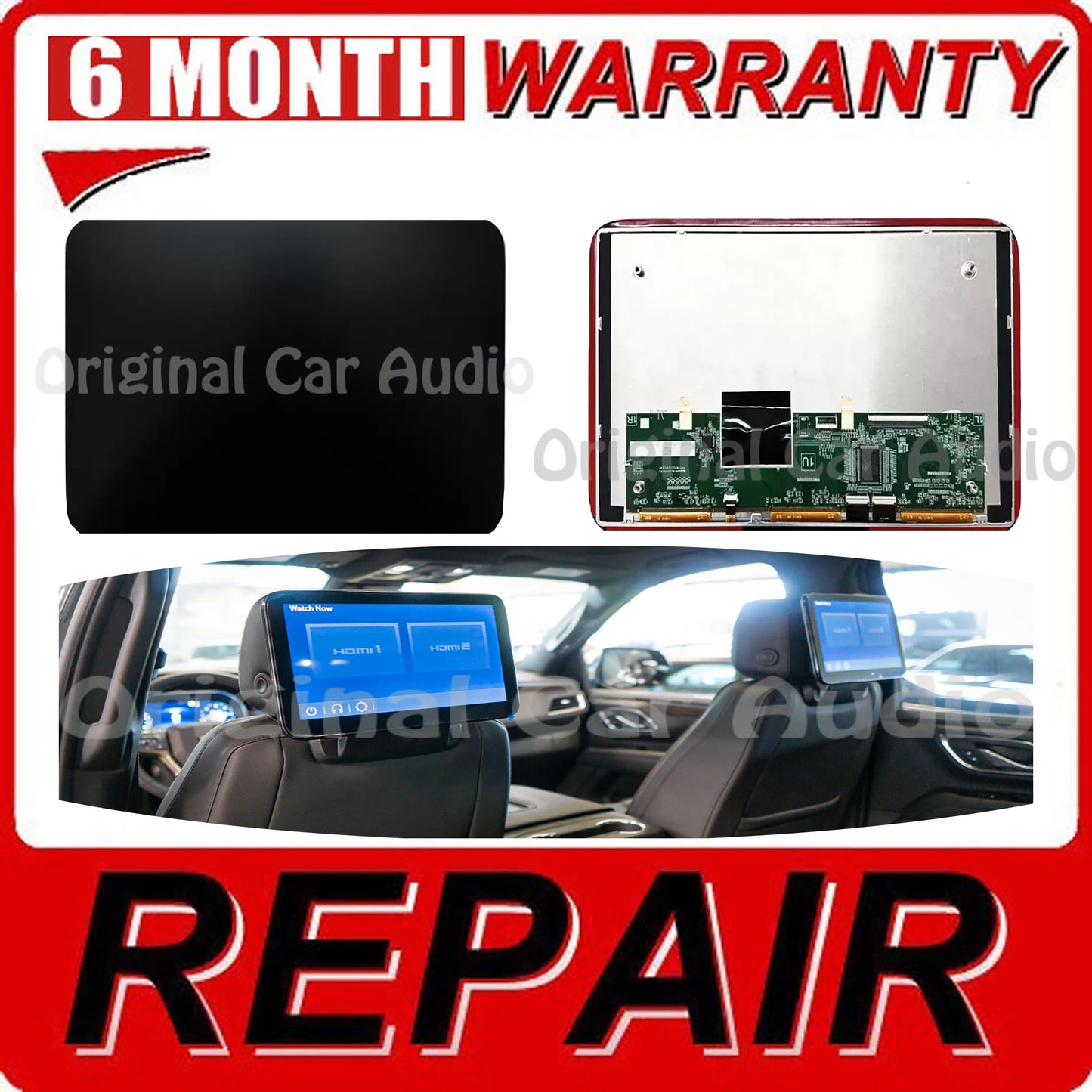 REPAIR 2021 - 2025 Chevy Suburban Tahoe GMC Yukon XL Cadillac Escalade DVD Headrest Display Screen repair