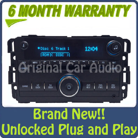 New Unlocked 2007 2008 Chevrolet Chevy Impala Monte Carlo OEM AM FM Radio MP3 6 Disc CD Changer Player Stereo Receiver US9