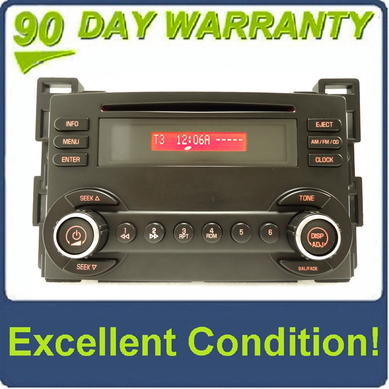 Pontiac G6 Radio Stereo Single CD Player U1C Receiver